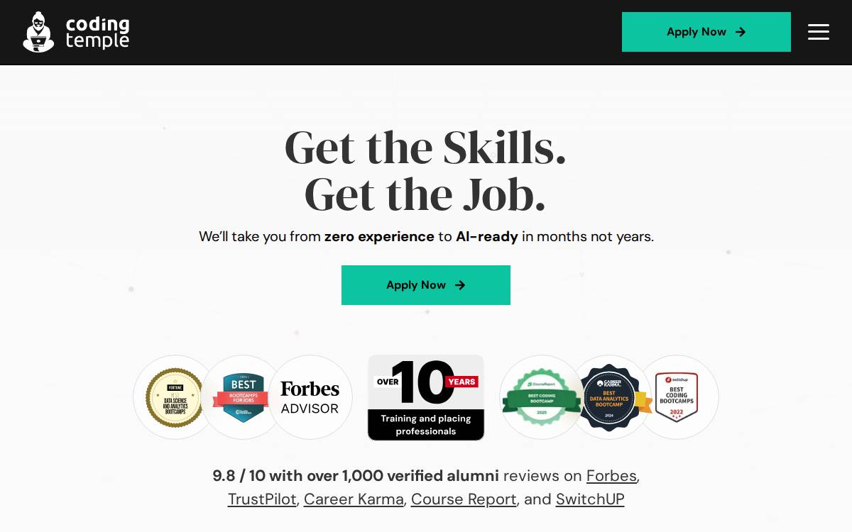 Coding Temple website preview