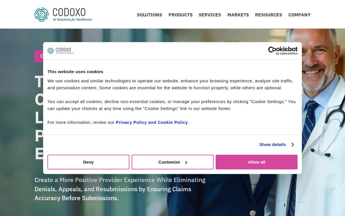 Codoxo website website preview
