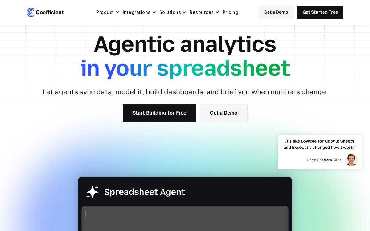 Coefficient website preview
