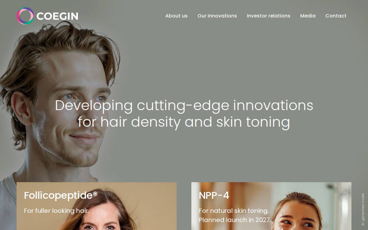 Coegin Pharma website preview