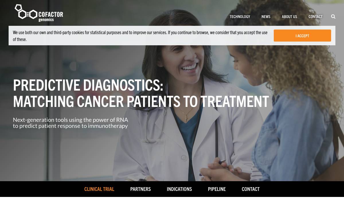 Cofactor Genomics website preview