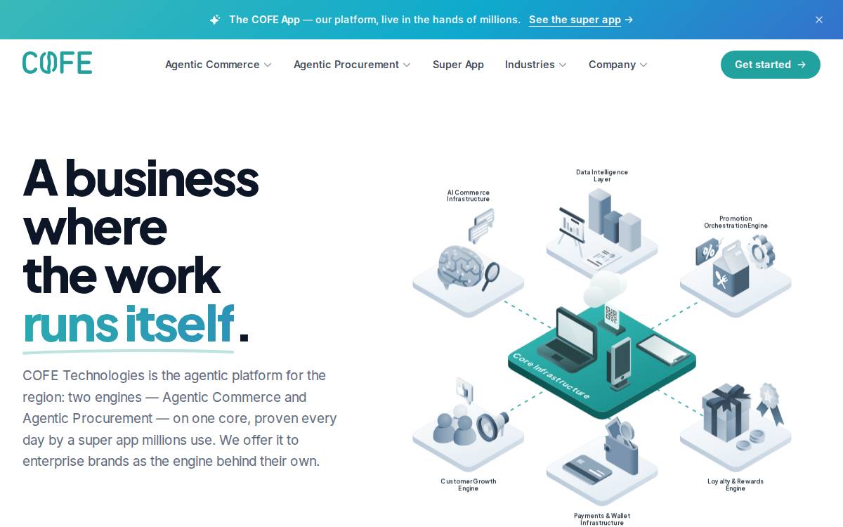 Cofeapp website preview