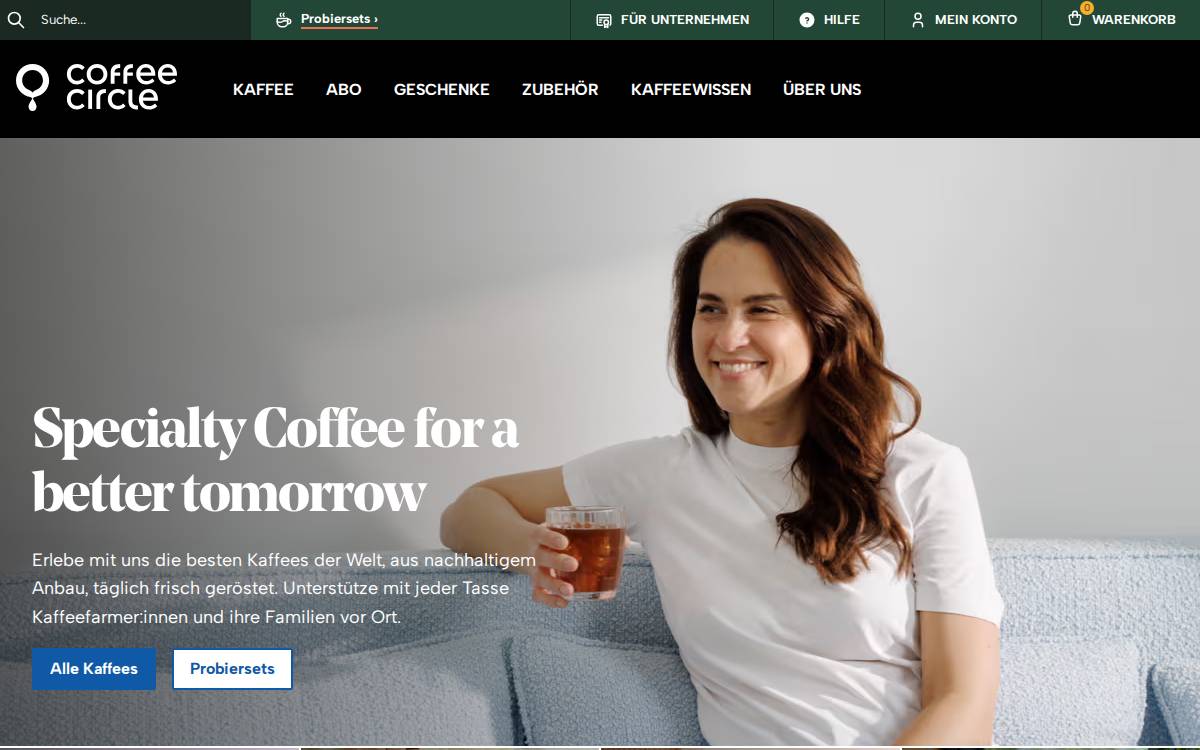 Coffee Circle website preview