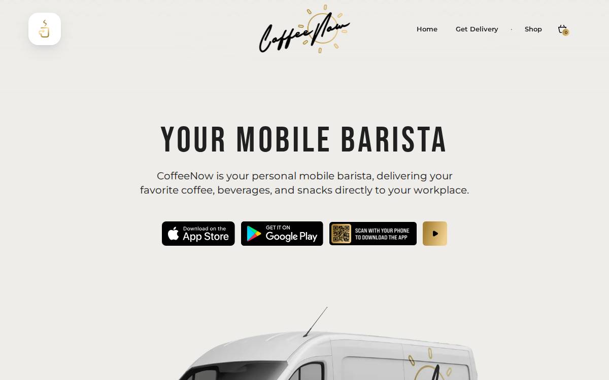 CoffeeNow website preview