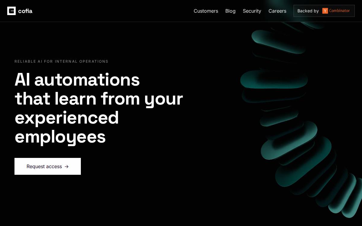 Cofia website preview
