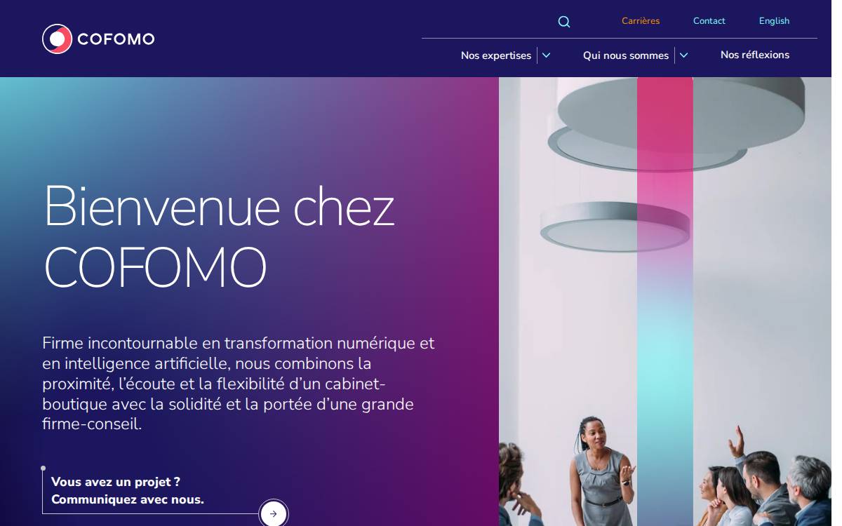 COFOMO website preview