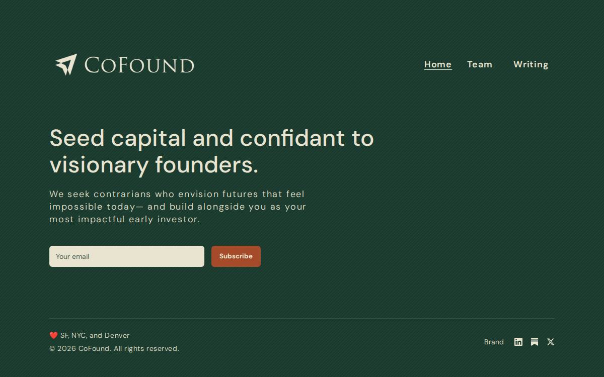Cofoundpartners website preview