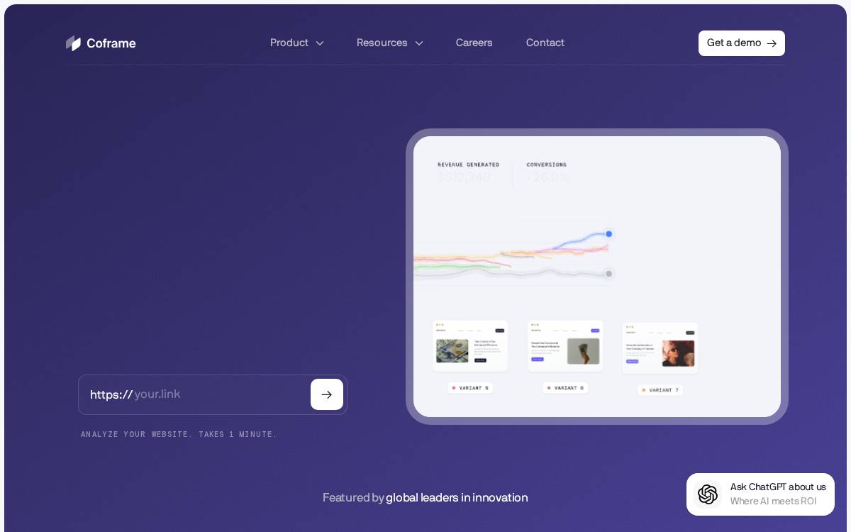 Coframe website preview