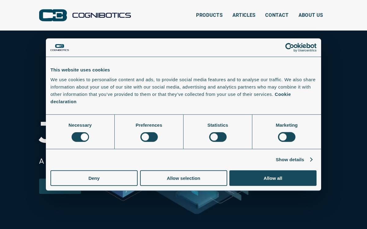 Cognibotics website preview