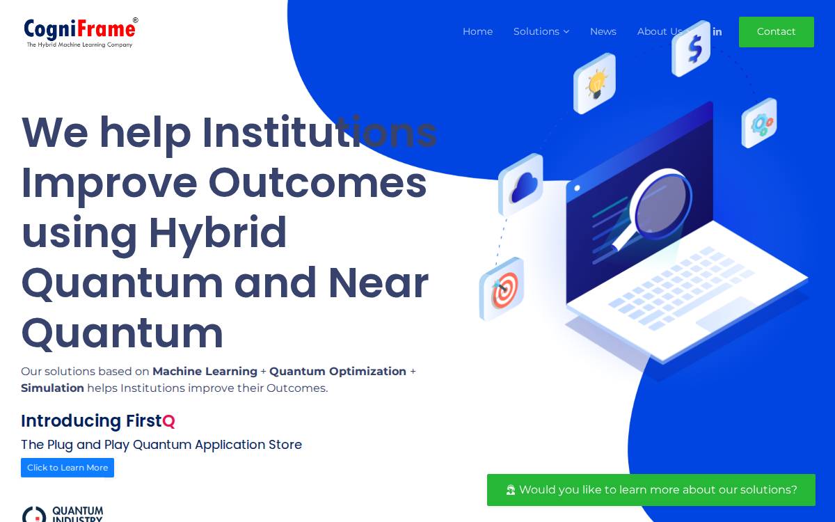 CogniFrame Inc. website preview