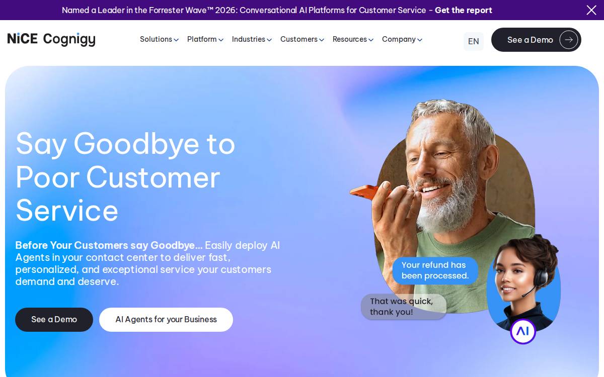 Cognigy website preview