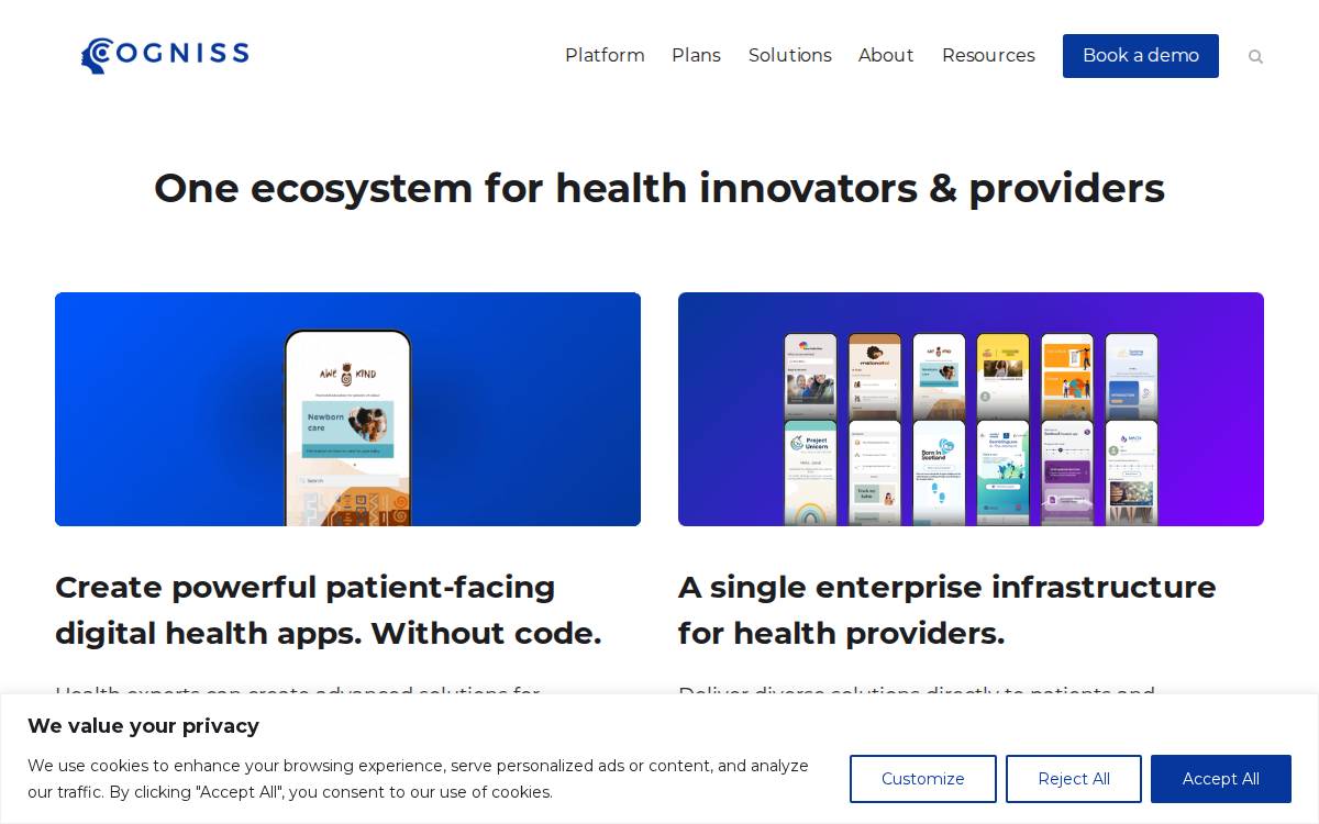 Cogniss website preview