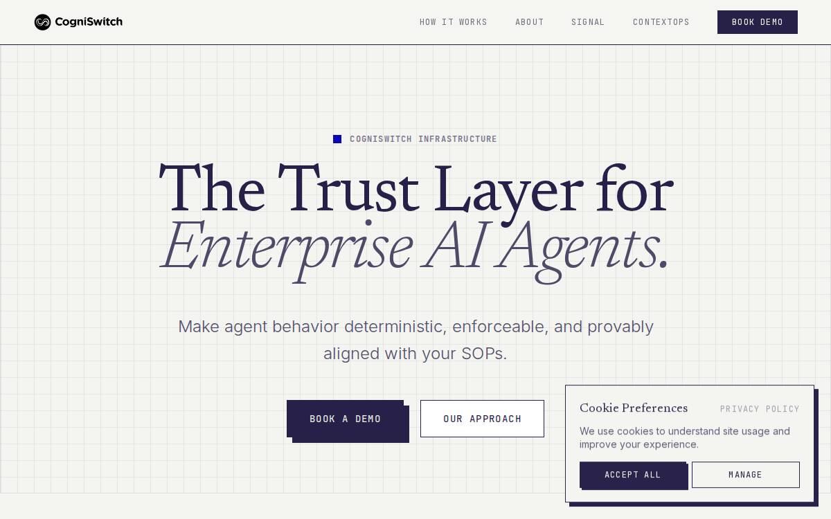 CogniSwitch website preview