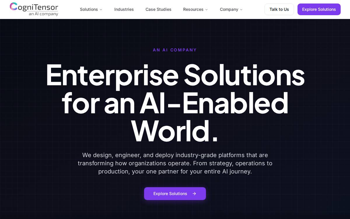 Cognitensor website preview