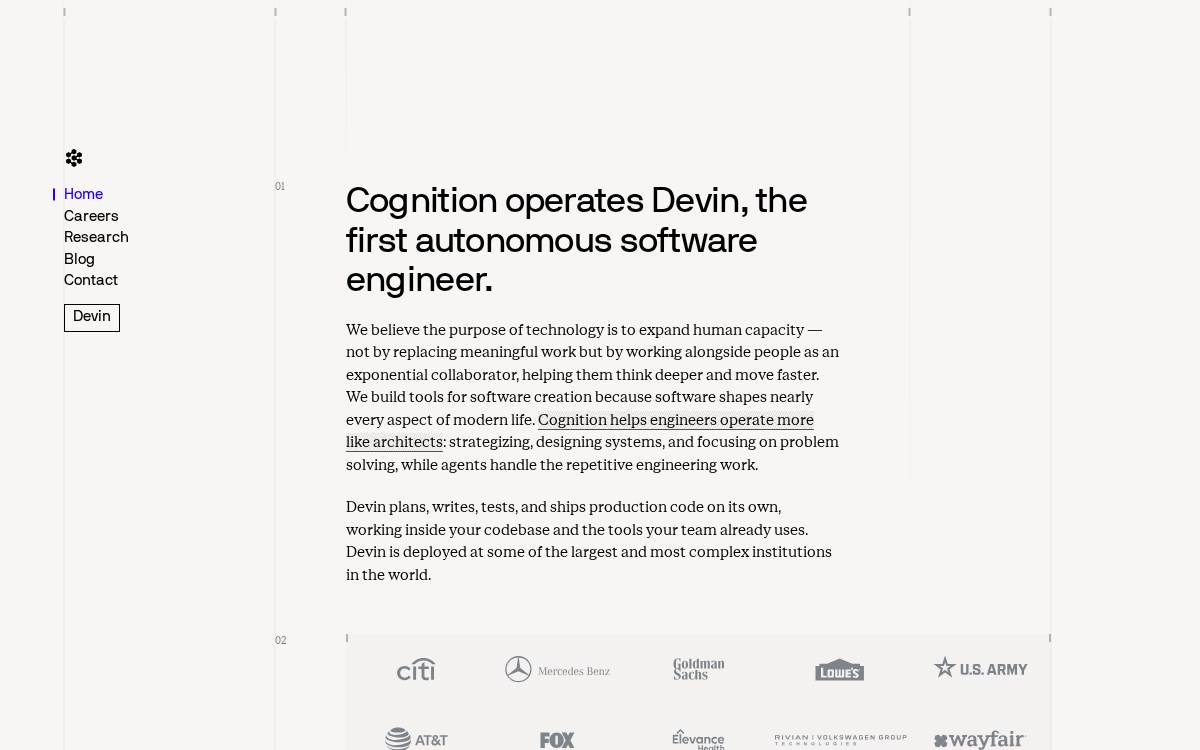 Cognition AI website preview