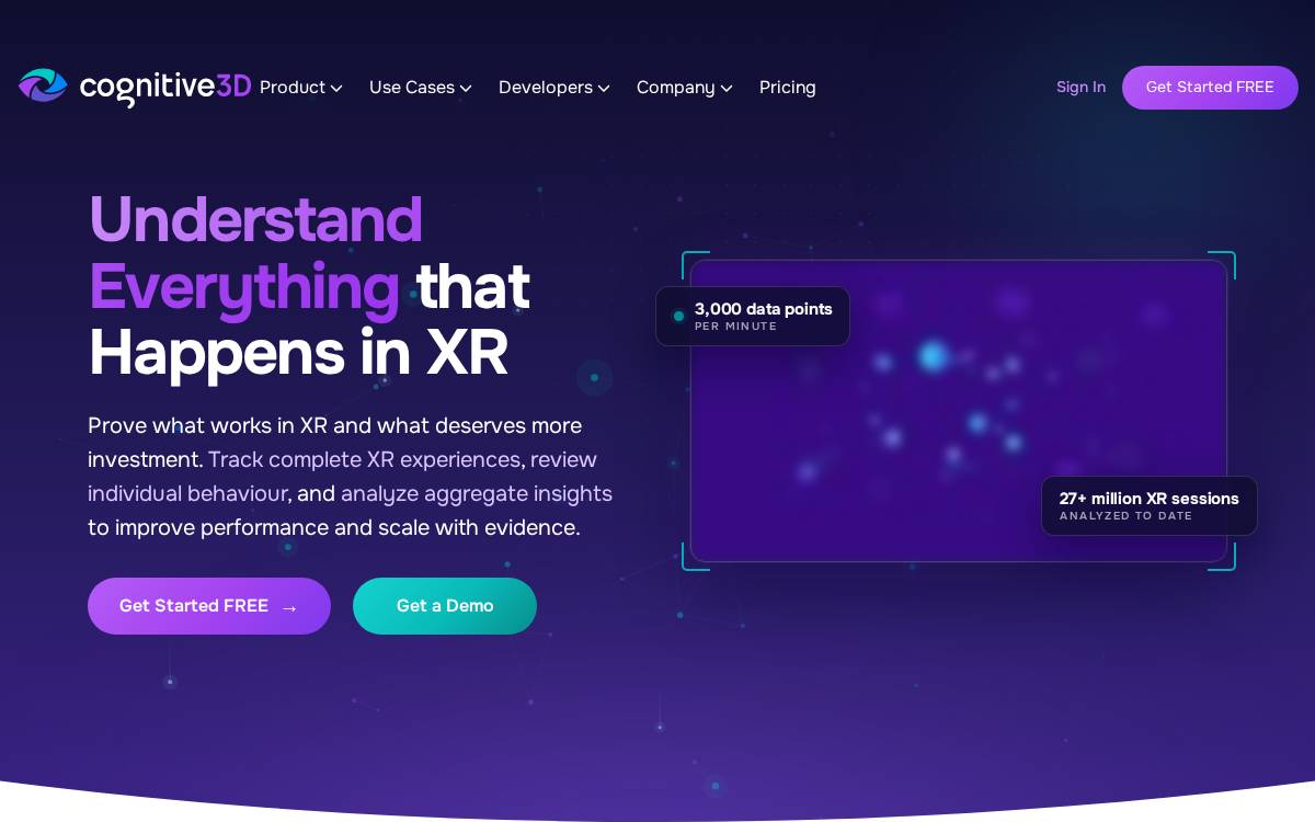 Cognitive 3D website preview