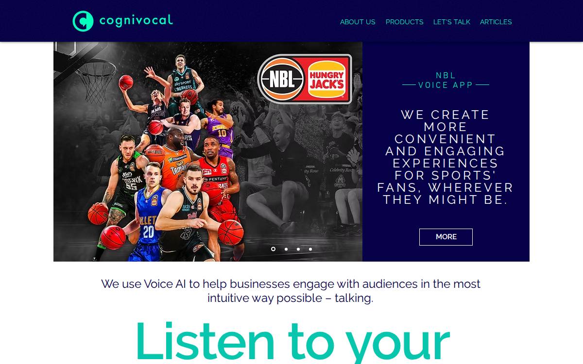 CogniVocal website preview