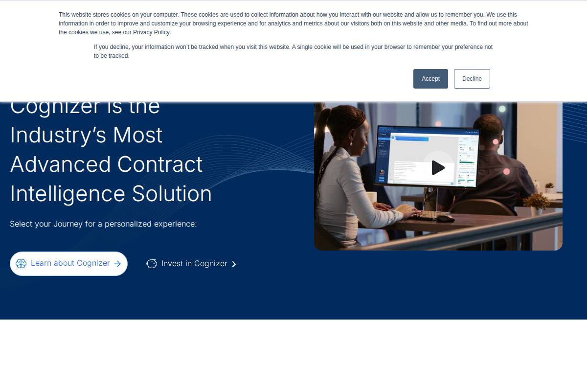 Cognizer website preview