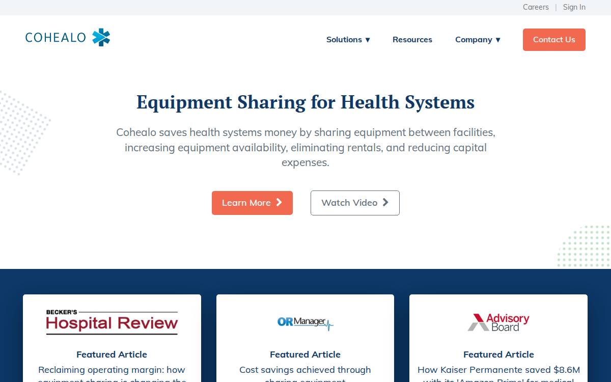 Cohealo website preview