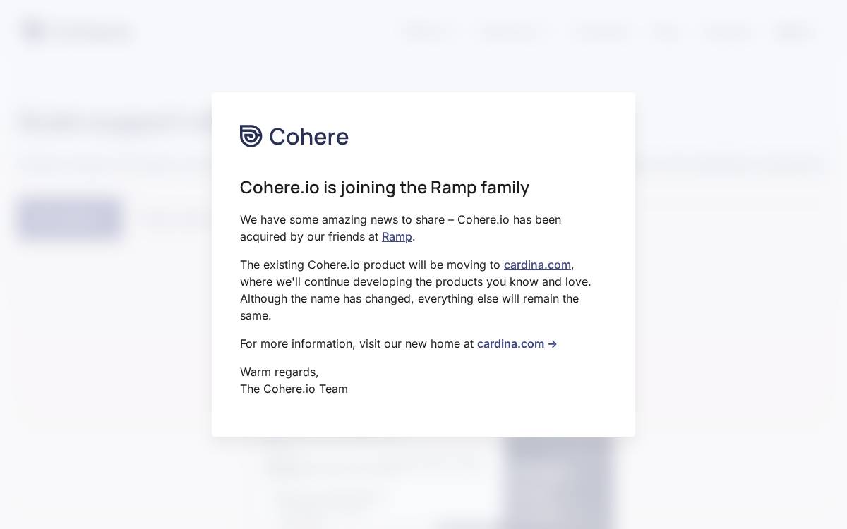 Cohere website preview