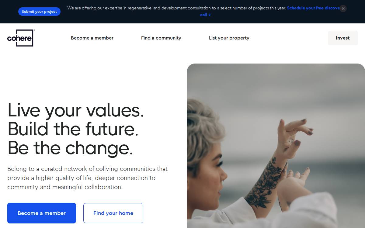 Cohere Network website preview