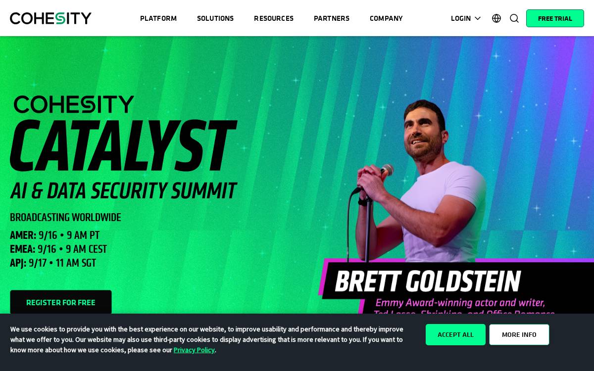 Cohesity website preview
