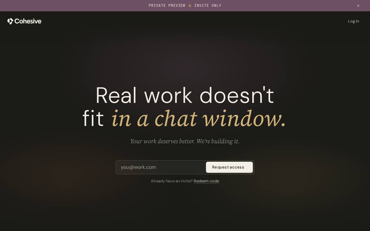 Cohesive website preview