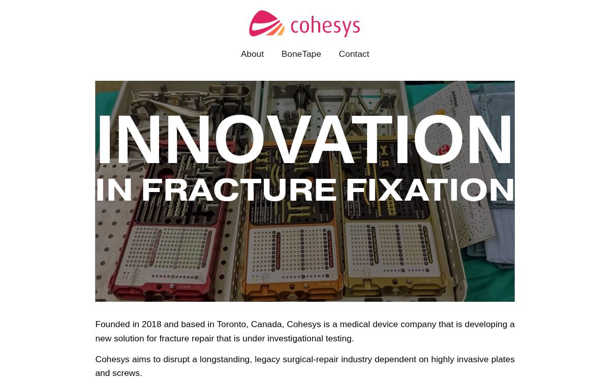 Cohesys Inc. Website website preview
