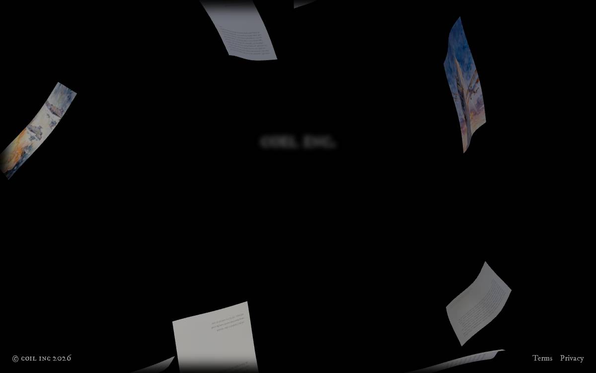 coil inc. website preview