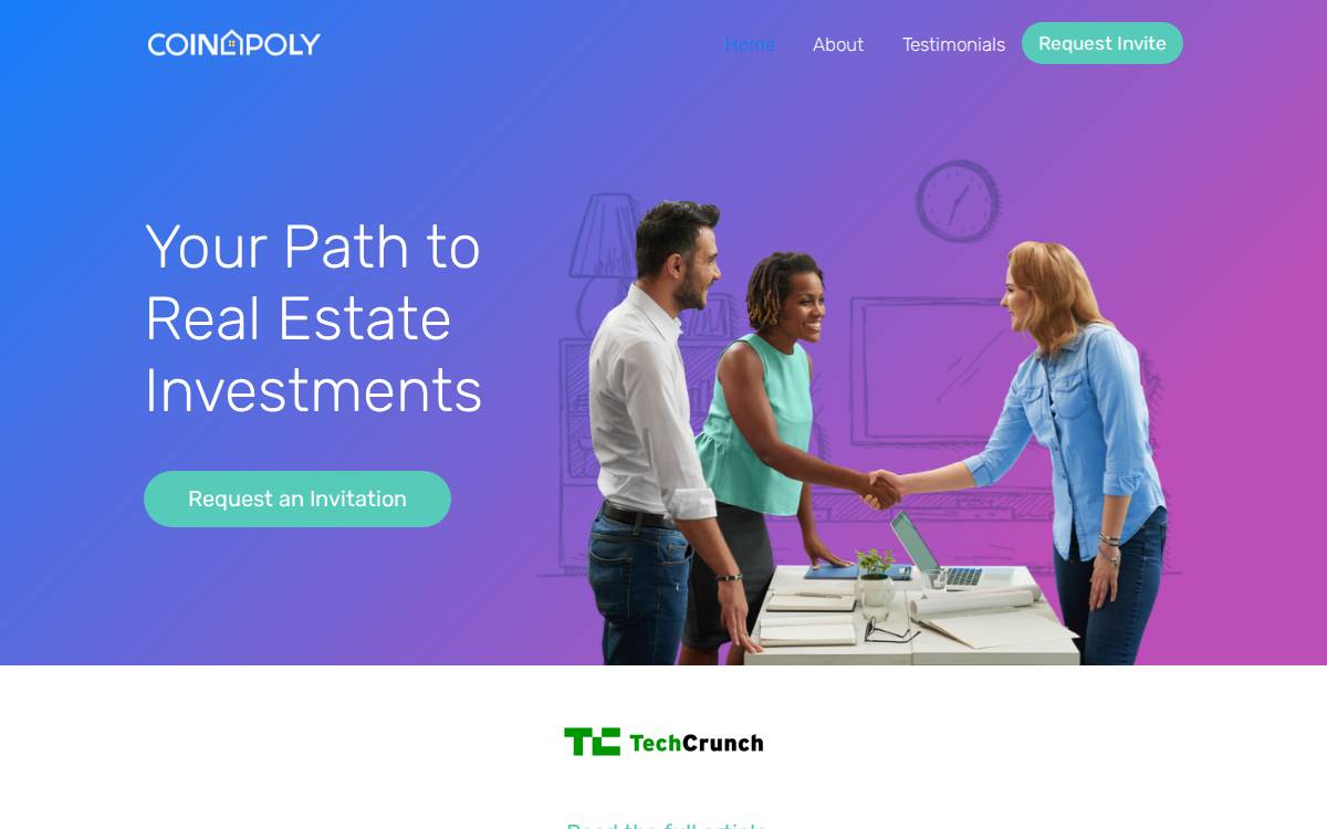 Coinapoly website preview