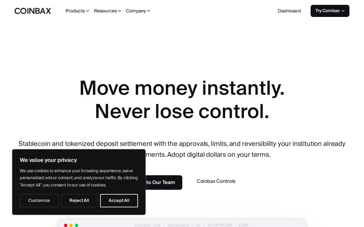 Coinbax website preview