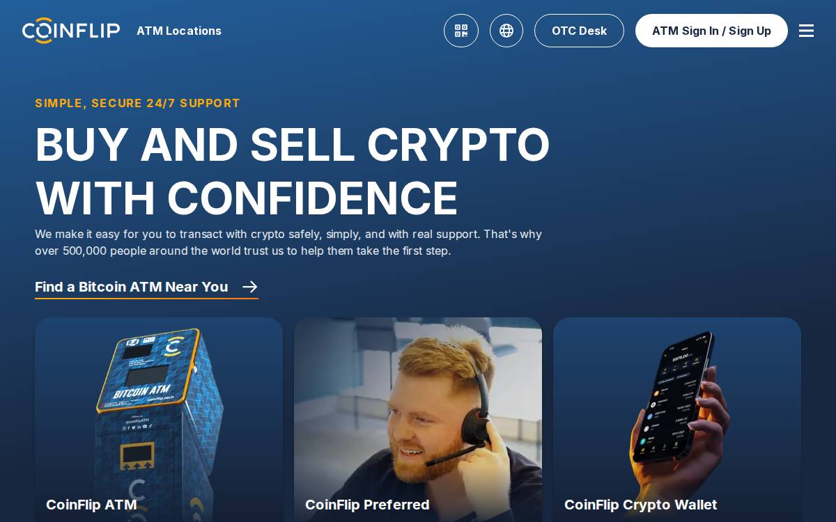 CoinFlip website preview