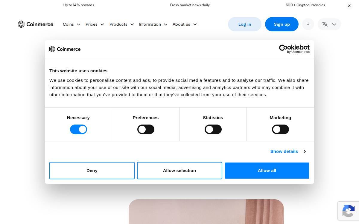 Coinmerce website preview