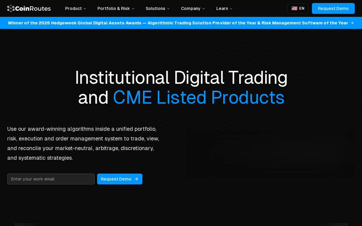 Coinroutes website preview