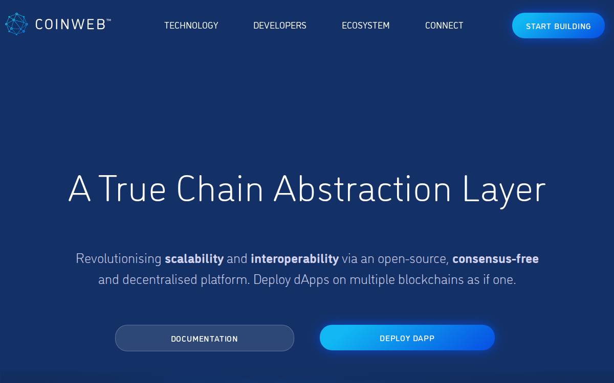 Coinweb website preview