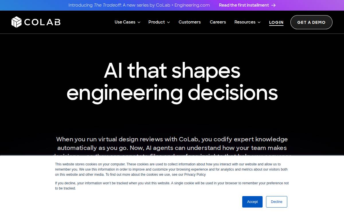 CoLab website preview
