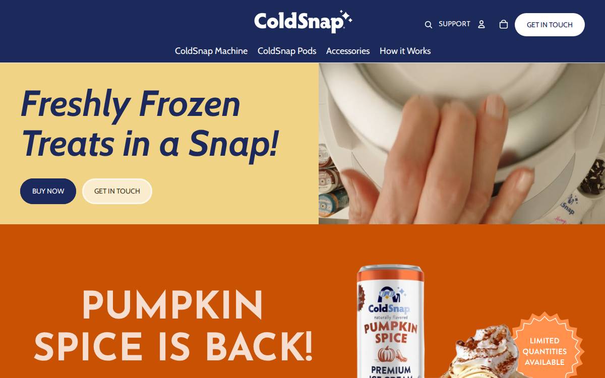 ColdSnap website preview