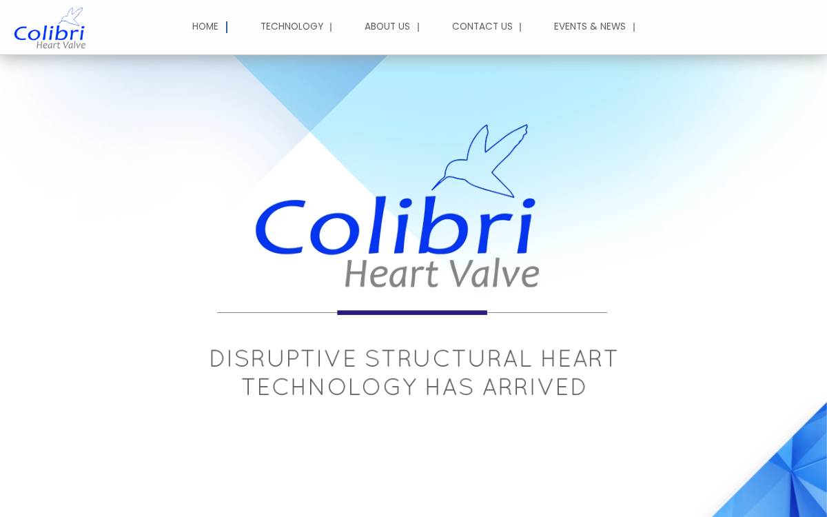 Colibri Heart Valve website preview
