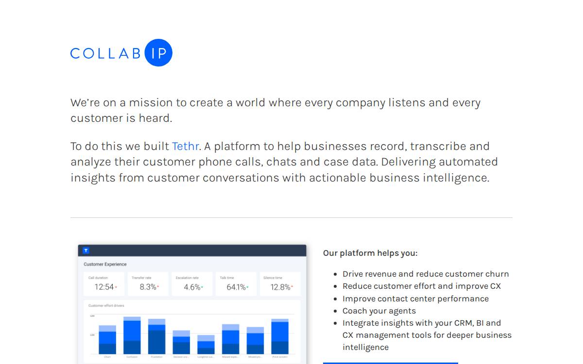 CollabIP website preview