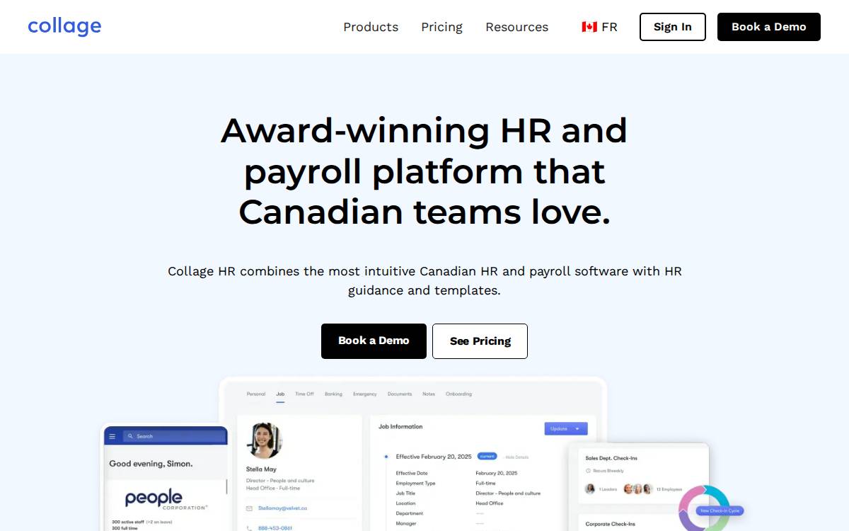 Collage website preview