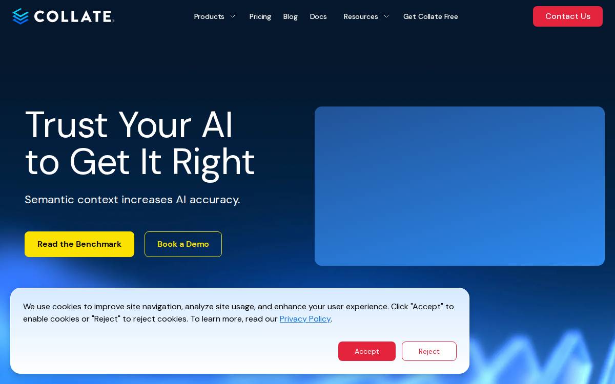Collate website preview