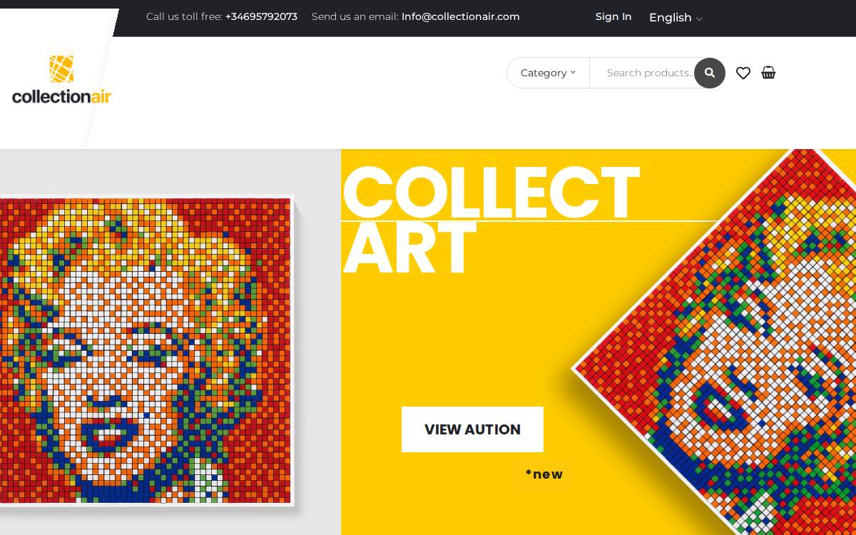 Collectionair website preview