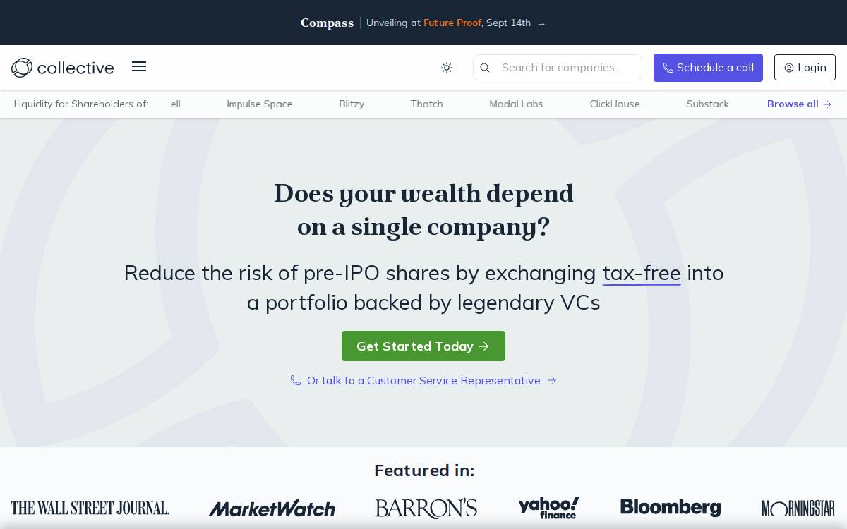 Collective Liquidity website preview