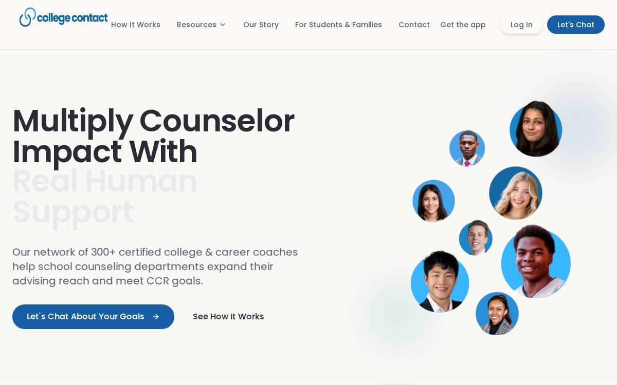 College Contact website preview