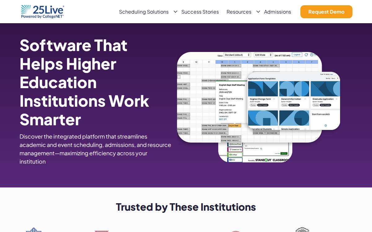 Collegenet website preview