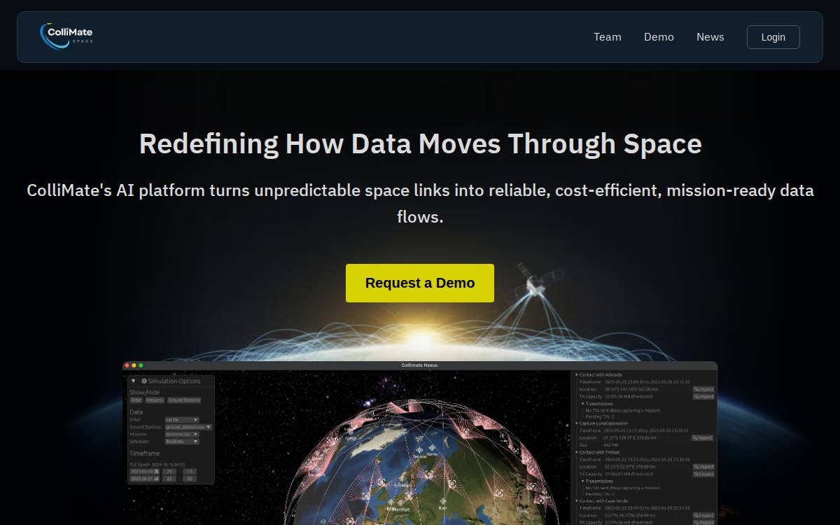 ColliMate Space website preview