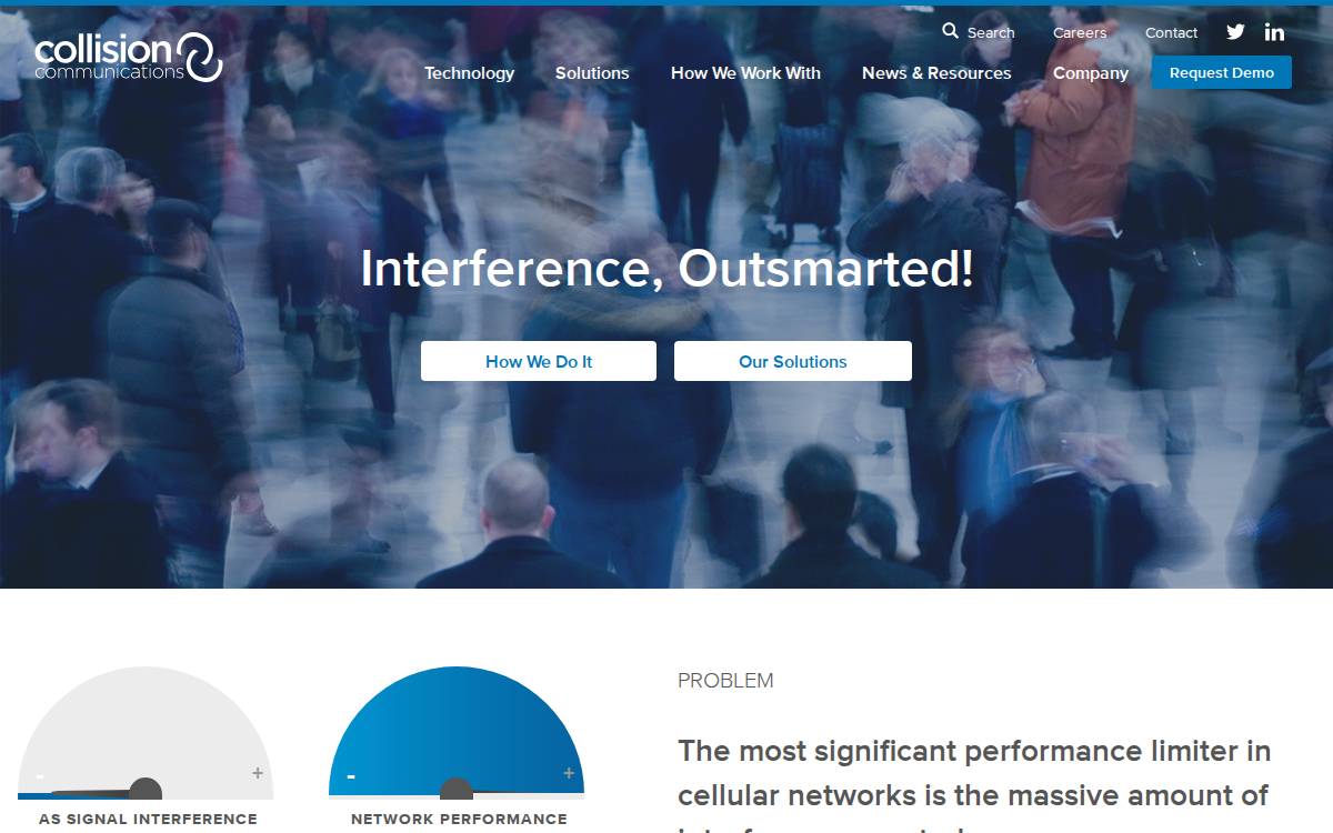 Collision Communications website preview