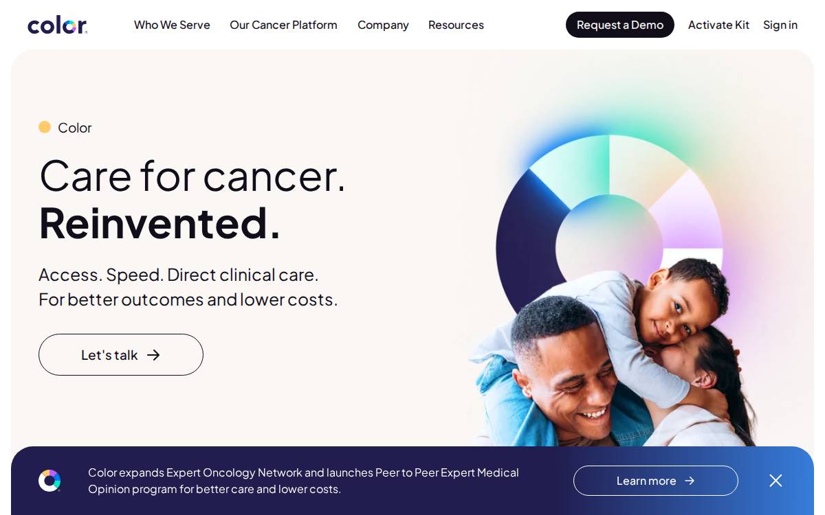 Color Health website preview