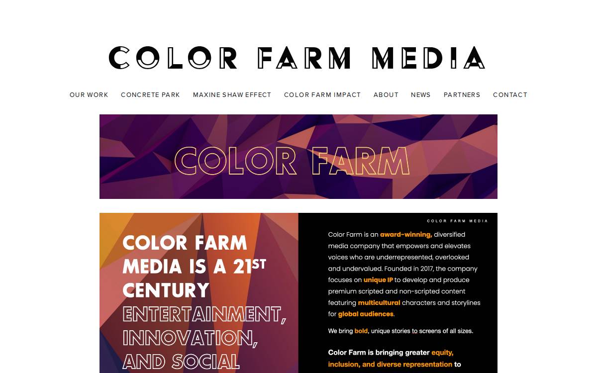 Colorfarmmedia website preview
