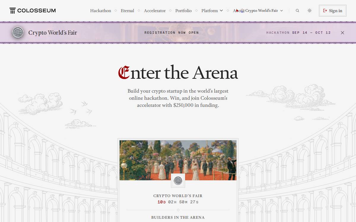 Colosseum Private website preview